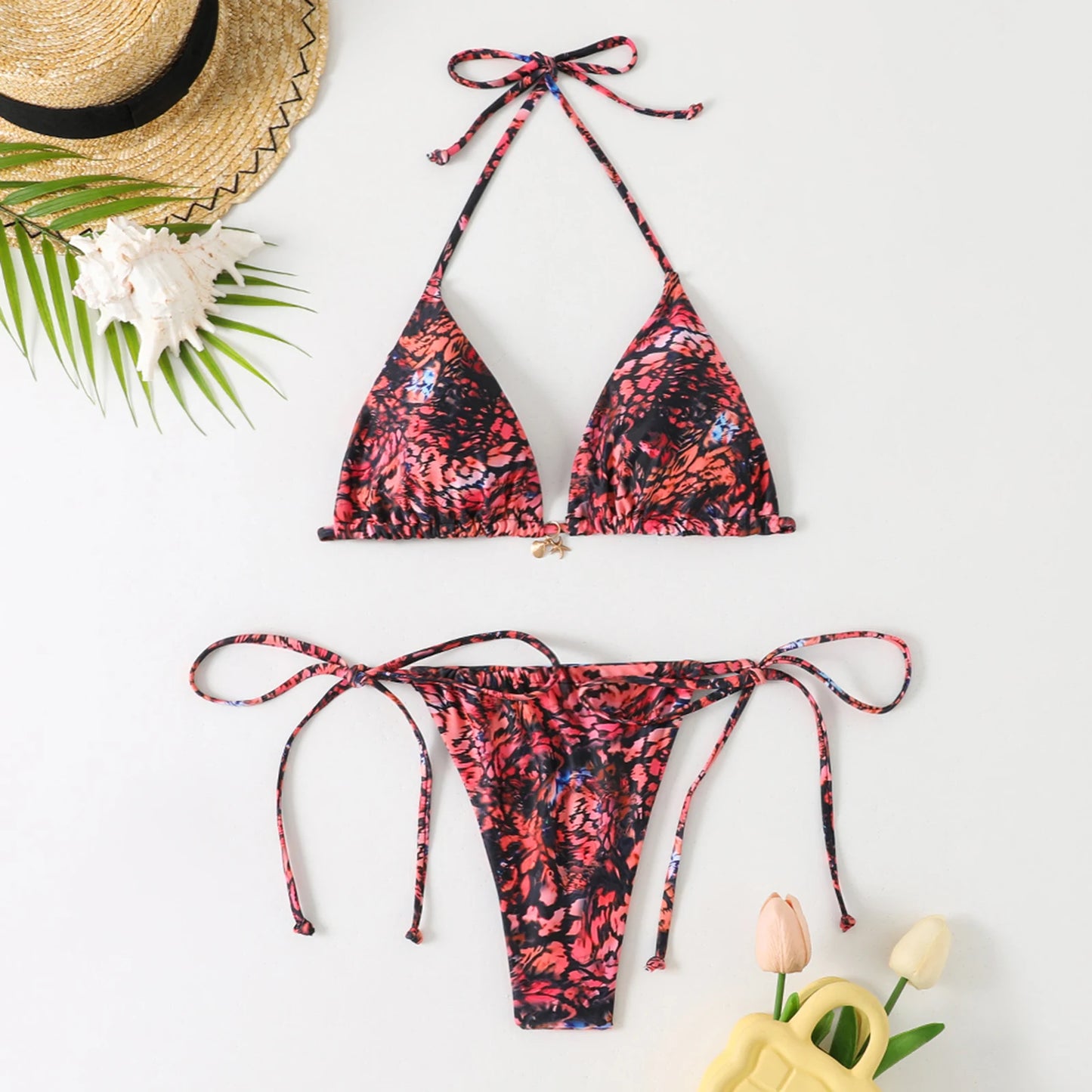 Floral Halter Bikini Set Chic and Sexy