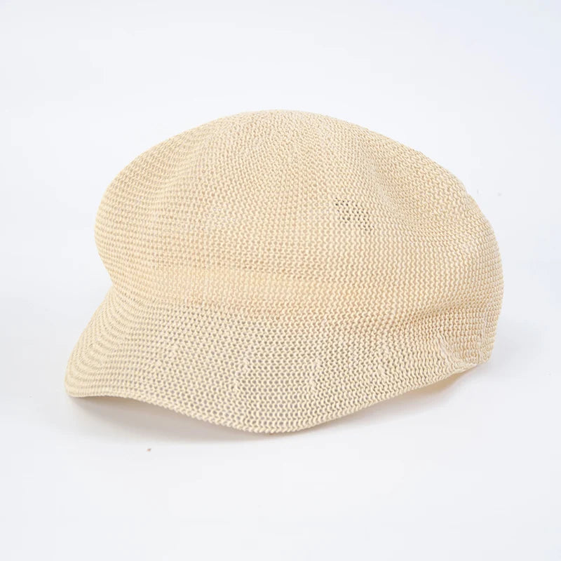 Retro Octagonal Beret Summer Sun Hat