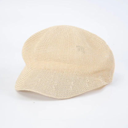 Retro Octagonal Beret Summer Sun Hat