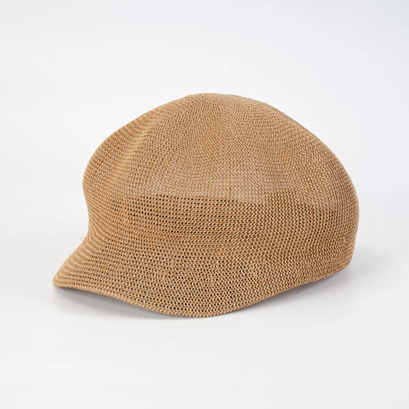 Retro Octagonal Beret Summer Sun Hat