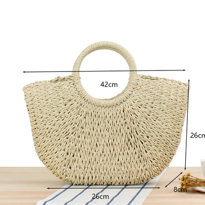 Casual Rattan Shoulder Bag