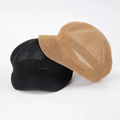 Retro Octagonal Beret Summer Sun Hat
