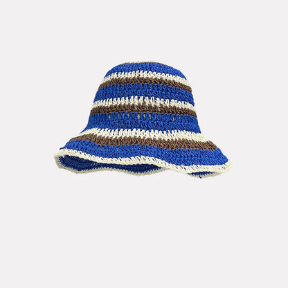 Striped Summer Hat with Sun Protection