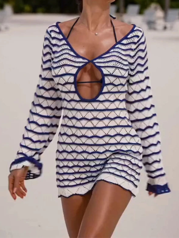 Bell Sleeve Knit Mini Dress for Summer Vibes