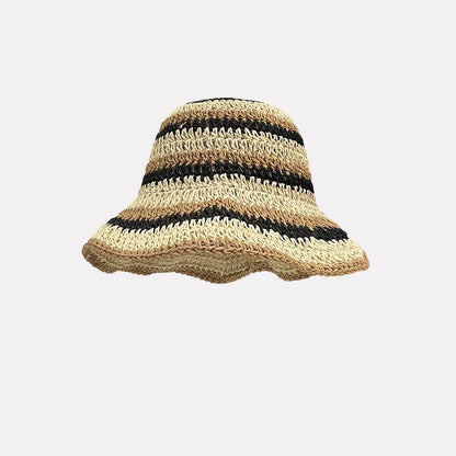 Striped Summer Hat with Sun Protection