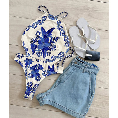 Vintage Retro Halter Swimsuit